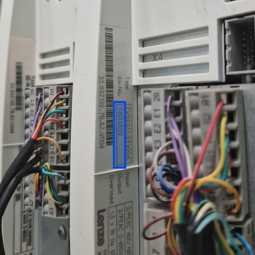 Etiqueta de identificaçãqueta de identificação de produto eletrônico Lenze - exemplo 5